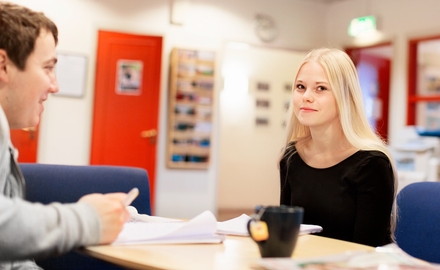 Elever på Teknik och Servicegymnasiet