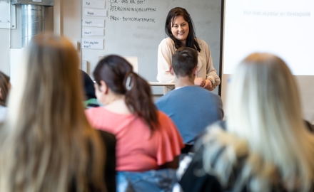 Klassrum på Krokslättsgymnasiet