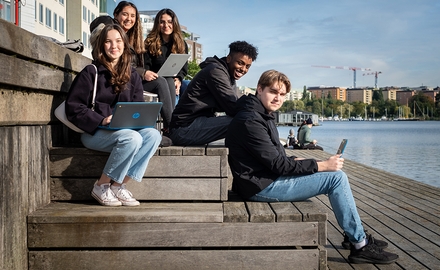 Elever på Kunskapsgymnasiet Liljeholmen