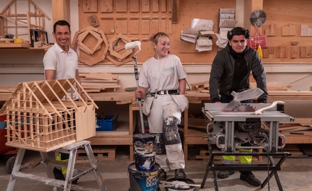 Värmdö Tekniska Gymnasium bygg och måleri. 