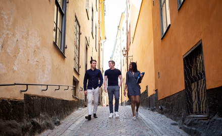 Elever på Jensen Gymnasium Gamla Stan