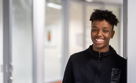 Elev på Kunskapsgymnasiet Liljeholmen