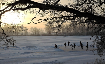 Vinter på Ekebyholms Gymnasium